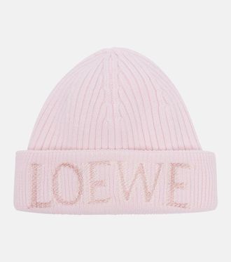 Loewe Gorro en mezcla de lana con logo