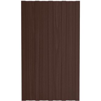 vidaXL Panel Para Tejado Acero Galvanizado Marr&oacute;n 12 Unidades 80x45 Cm Vidaxl