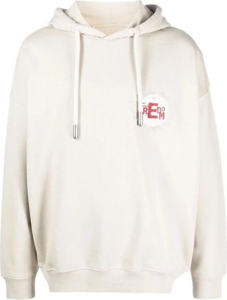 Emporio Armani Witte Hoodie met Lange Mouwen - Heren - Hoodies - Wit - S - Katoen - Hoodies & sweatvesten