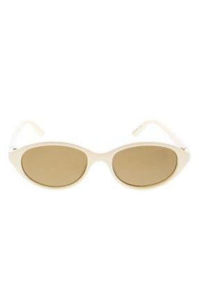 BCBGeneration 51mm Slim Oval Sunglasses in Pearlized White at Nordstrom Rack