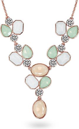 Lulu & Jane Womens Necklace Metal - Rose Gold - One Size