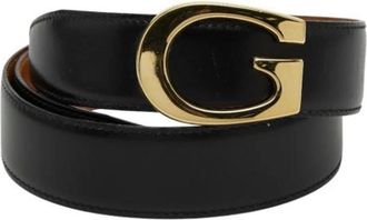 Gucci Pre-owned Belts, female, Black, Size: ONE SIZE Pre-owned Vintage Leather Belt