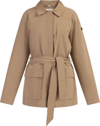 Dreimaster Dreimaster Licht katoenen jas Dames donkerbeige