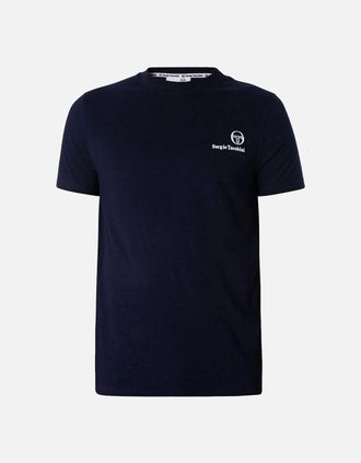 Sergio Tacchini Mens Sergio Tacchini Felton T-Shirt Maritime Blue - Black - Size: 42