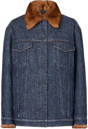 Fendi FF Denim Blouson - Dames - Spijkerjassen - Blauw - XS - Denim - Jassen