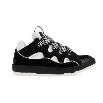 Lanvin Schoenen, Heren, Zwart, 43 EU, Leer, Curb Sneakers