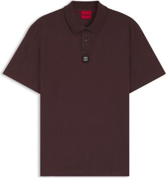 HUGO BOSS Stacked-logo polo shirt in interlock cotton