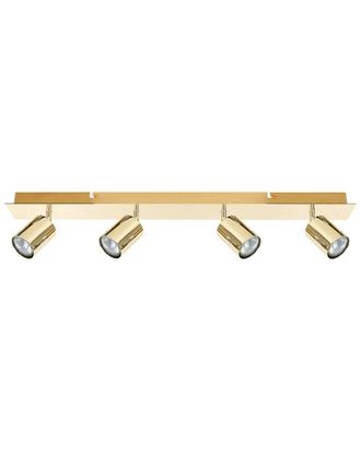 Beliani L&aacute;mpara de 4 focos ajustable metal dorado