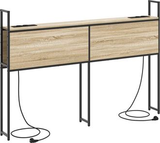 vidaXL Storage Headboard Sonoma oak 120 cm Engineered wood Vidaxl