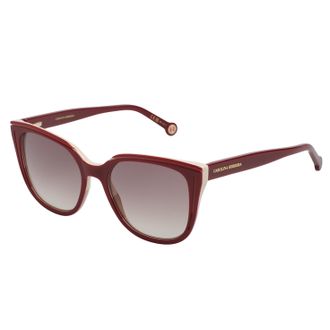Carolina Herrera Womens Acetate Cat Eye Sunglasses HER0144S for Women - Bordo - One Size