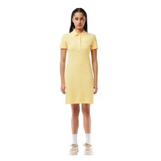 Lacoste Polojurk met kraag voor dames (Geel)