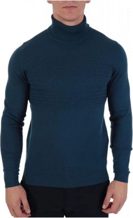 HUGO BOSS Knit Rollneck Siseono Raf - Heren - Coltruien - Blauw - L - Truien & Vesten