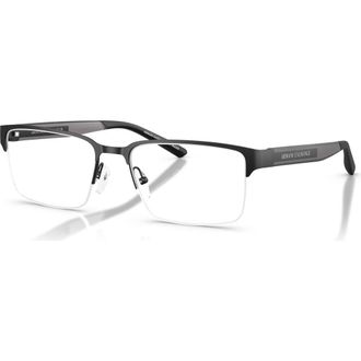 A|X Armani Exchange 55mm Rectangle optical glasses in Black at Nordstrom