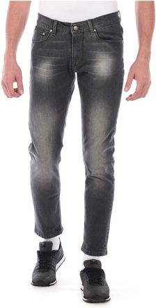 Daniele Alessandrini Jeans - Heren - Slim Fit Jeans - Zwart - W38 - Katoen - Jeans