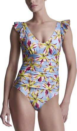DKNY Dkny Ruffle Sleeve Swimsuit