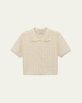 Dunst Short-Sleeve Crochet Cardigan