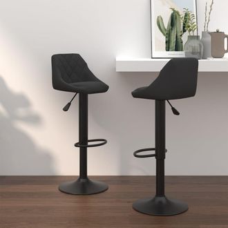 vidaXL Vidaxl - Taburetes De Cocina 2 Unidades Terciopelo Negro