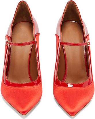 Generic Womens Slip On Stiletto Heels Pumps, Fashion Closed Pointed Toe Dress Court Shoes, Simple Solid Color Leather Stitching Comfort Stiletto High Heels,Re