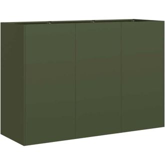 vidaXL Planter Olive Green 120x40x80 cm Cold-rolled Steel vidaXL