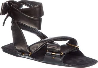 Khaite Boden Tied Leather Flat Sandal