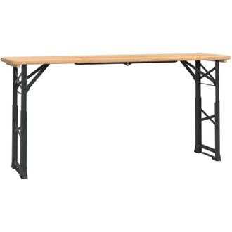 vidaXL Vidaxl - Mesa Plegable De Bar Madera Maciza Abeto 170x50x75/105 Cm