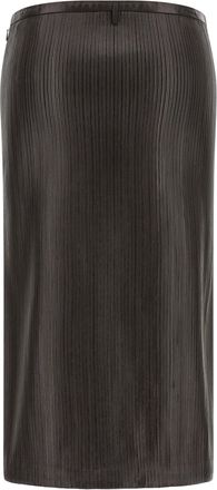 Tom Ford 3D Ribbed Lambskin Skirt - Brown
