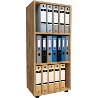 ebuy24 Estante De Madera Vcm De Pie Gabinete De Archivo De Ahorro De Espacio Dimensiones Aprox. Al. 108 X An. 49 X T. 32 Cm Estante Elegante Estante De Ofici