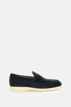 Tod's Navy Blue Suede Loafers