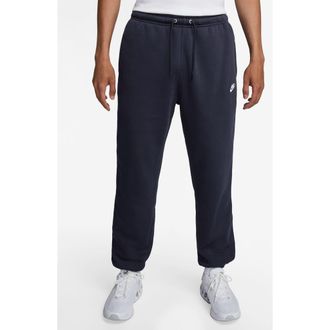Nike Club Brushed Fleece Sweatpants in 451 Obsidn/white at Nordstrom Rack, Size X-Large
