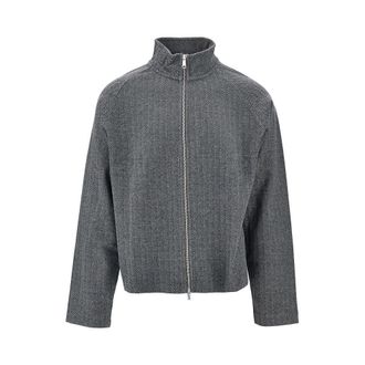 Mfpen Herringbone cotton full-zip sweatshirt Man S