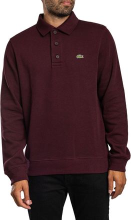 Lacoste Polo Shirt Met Lange Mouwen Van Geribbeld Katoen, Rood
