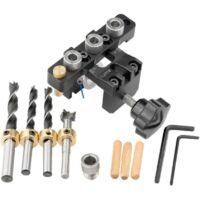 OEM Taladro Para Carpinter&iacute;a 3 En 1: Gu&iacute;a De Perforaci&oacute;n Ajustable, Posicionador De Punzones, Abridor De Agujeros Para Madera, Herramientas Para Trabajar 
