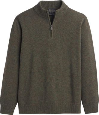 Pendleton Mens Wool Quarter Zip Sweater In Camo Heather