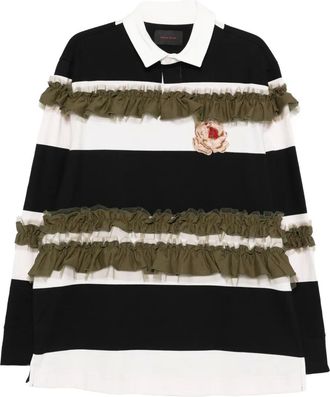 Simone Rocha Polo con ruches - Nero