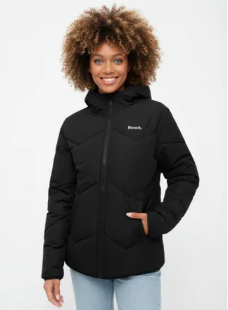 Bench Steppjacke BENCH. KRIYA, Damen, Gr. 42, schwarz, Steppware, Obermaterial: 100% Polyester, unifarben, h&uuml;ftbedeckend, ohne Ausschnitt, Jacken Steppjacke