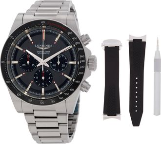 Longines Conquest Chronograph Automatic Black Dial Mens Watch L3.836.4.52.9