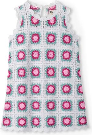 Hatley Kids Radiance Cotton Blend Crochet Dress in Blue Radiance at Nordstrom, Size 2T