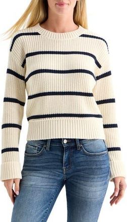 Lucky Brand Stripe Crewneck Sweater in Gardenia at Nordstrom Rack, Size X-Small
