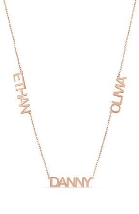 SHYMI Multi Name Charm Necklace in Rose at Nordstrom