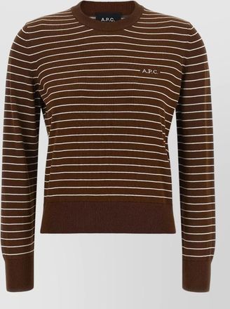 A.P.C. striped cotton crewneck sweatshirt