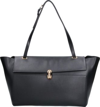 Savette Black Symmetry Trapeze Leather Shoulder Bag