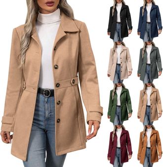 Generic Winter Long Coats for Women Fleece Puffer Coat Warm Long Jackets Plus Size Outerwear Overcoat Warm Fashion Ladies Jackets Plus Size Trench Clothes Wom