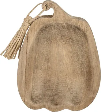 Foreside Home And Garden Pumpkin Trinket Dish Brown Wood & Jute at Nordstrom