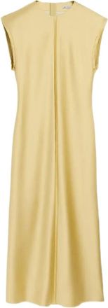 Ami Mouwloze midi-jurk - Geel