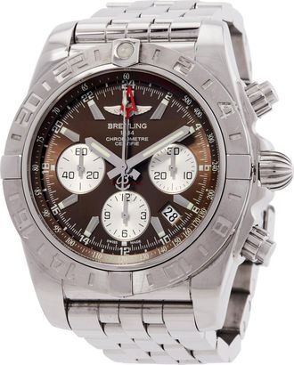 Breitling Pre-owned Breitling Chronomat 44 GMT Chronograph Automatic Brown Dial Mens Watch AB042011/Q589-740P