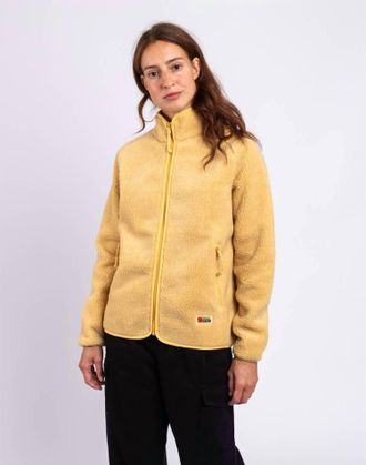 Fj&auml;llr&auml;ven Womens Vardag Pile Fleece Jacket In Mais Yellow