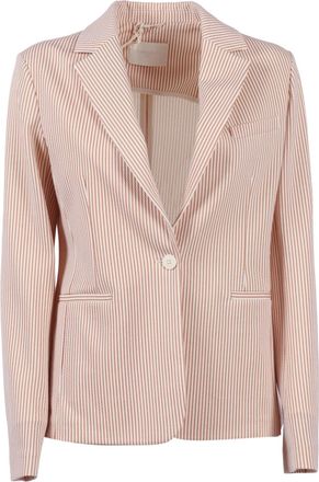 Circolo 1901 Striped Single Button Slim Jacket