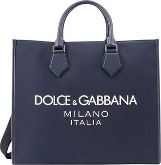 Dolce & Gabbana Tote Bags - Heren - Shoppers - Blauw - ONE Size - Nylon - Tassen