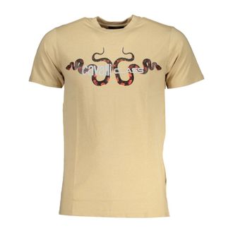 Cavalli T-Shirts, male, Beige, Size: 2XL Clothing