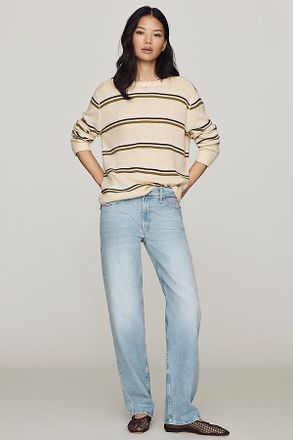 Mother The Newbie Skimp Mid-Rise Relaxed Straight Jeans